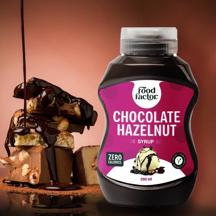 food factor chocolate hazelnut syrup | zero sugar zero calorie