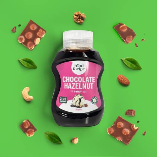 food factor chocolate hazelnut syrup | zero sugar zero calorie