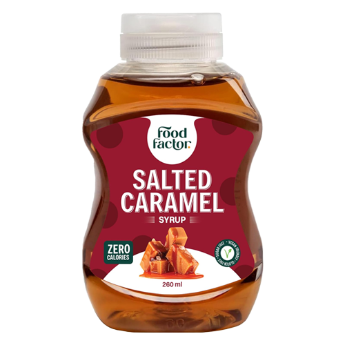 food factor salted caramel syrup | zero sugar zero calorie